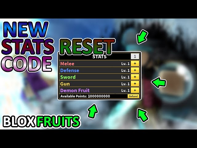 blox fruits stat reset codes