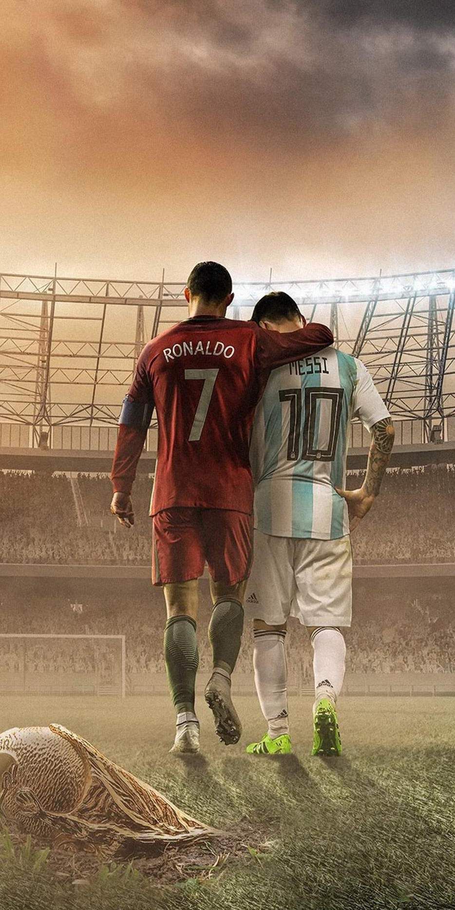 cristiano ronaldo and messi wallpaper