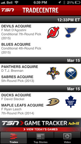 tsn trade tracker