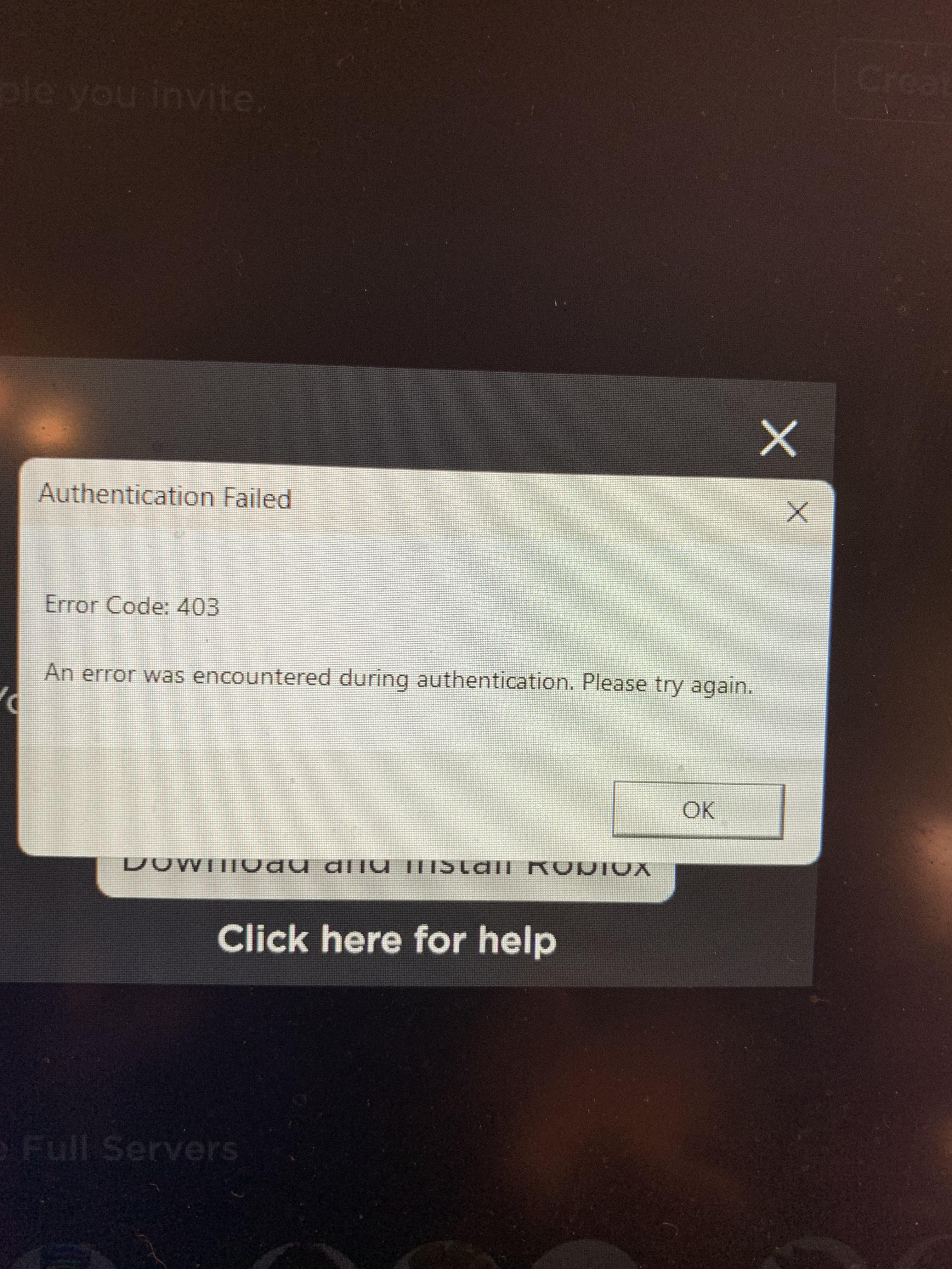 roblox error code 403