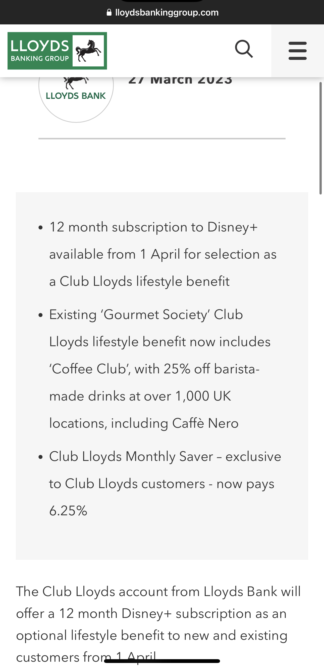 disney plus club lloyds