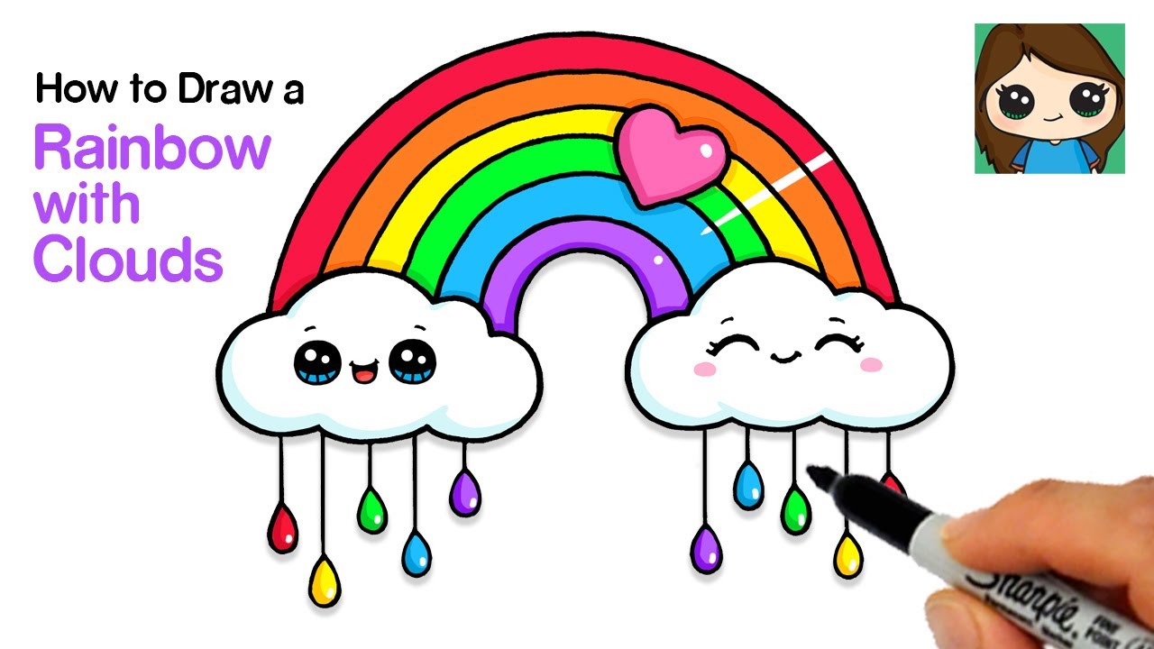 draw easy rainbow