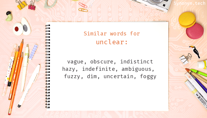 unclear thesaurus