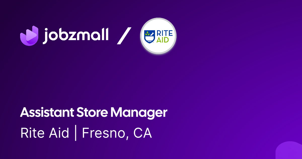 rite aid assistant store manager salary