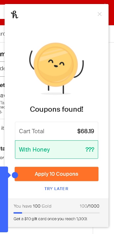 honey coupon