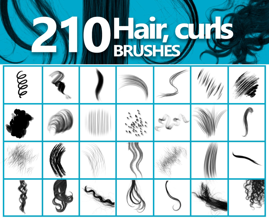 photoshop hair brushes