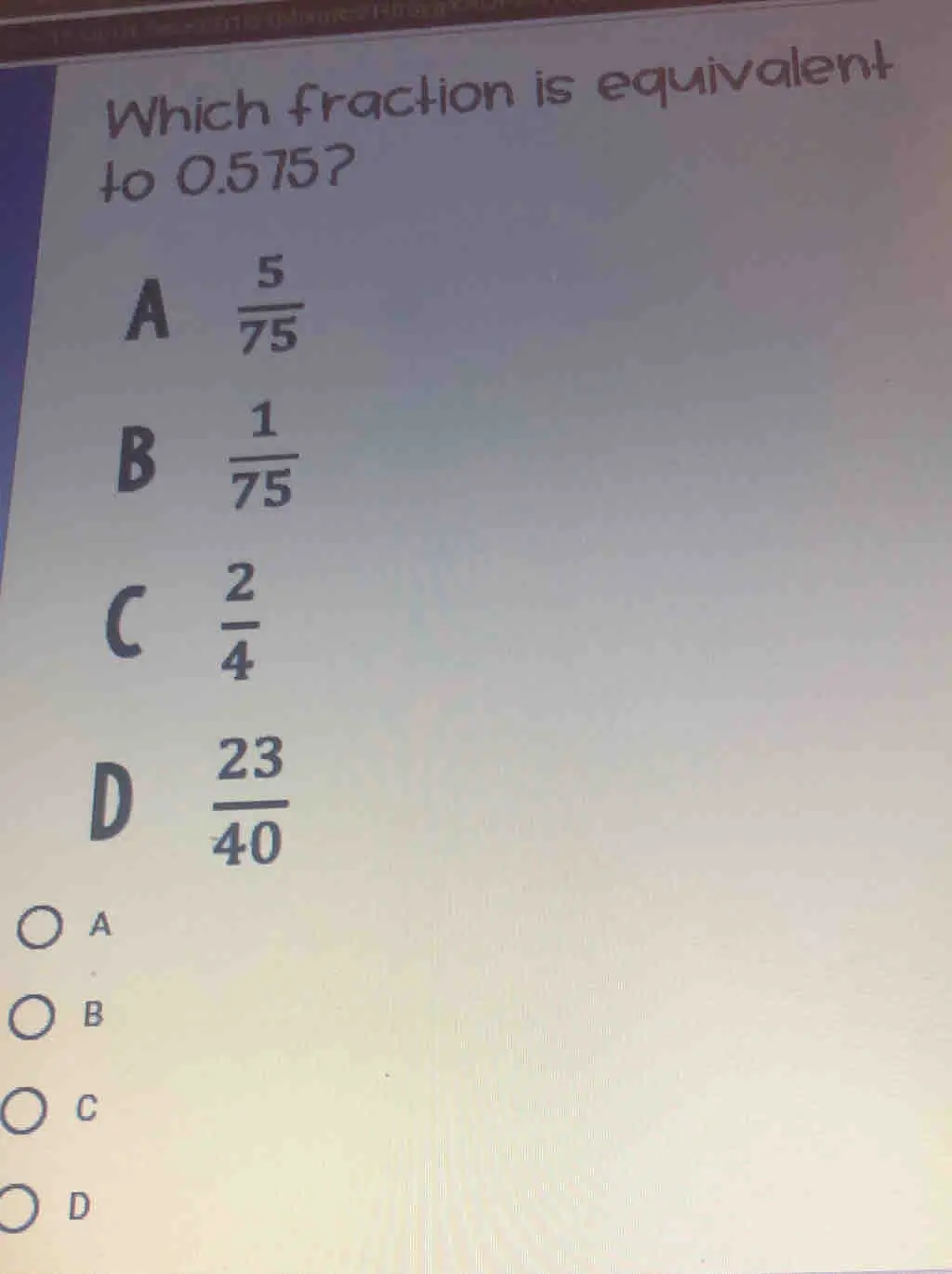 0.575 as a fraction