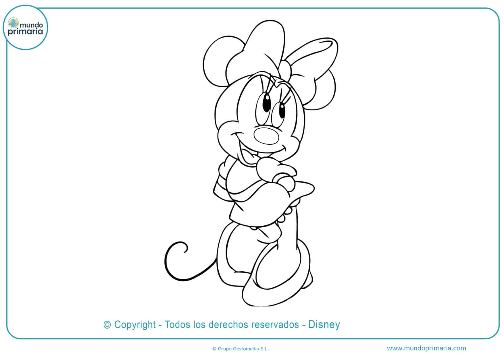 dibujo para pintar minnie