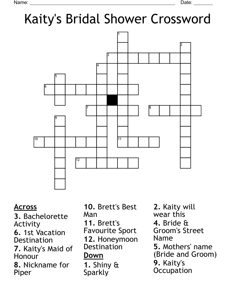 bride to be crossword clue