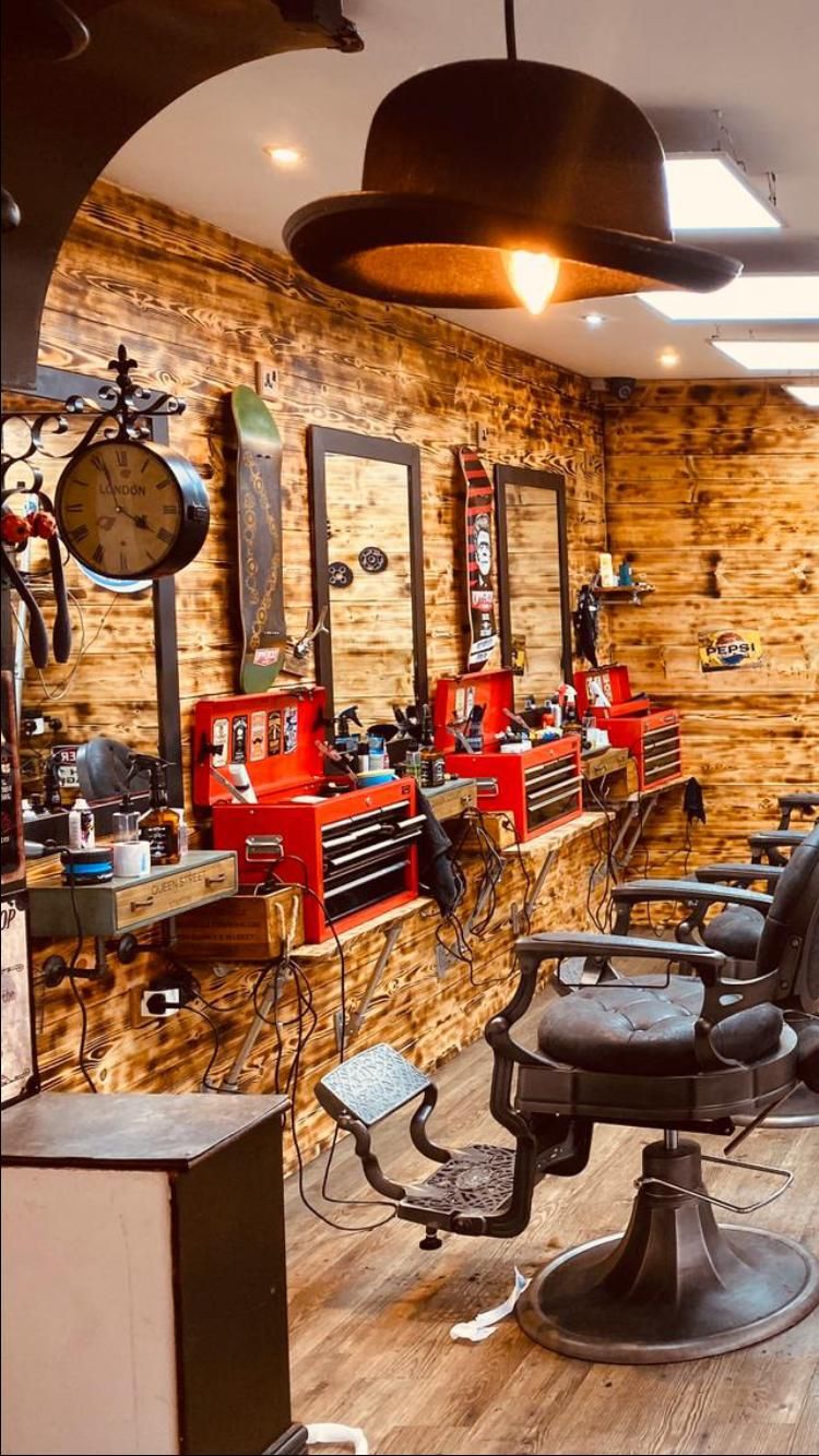 steampunk barber salon