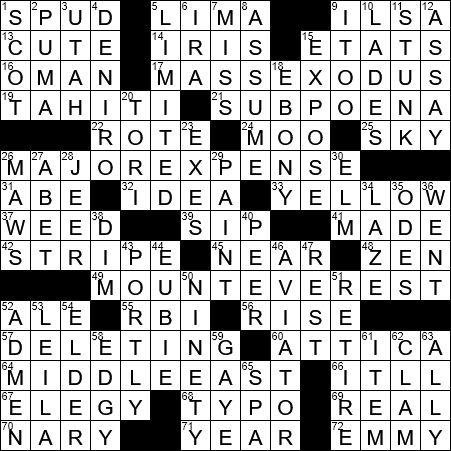 departures crossword clue