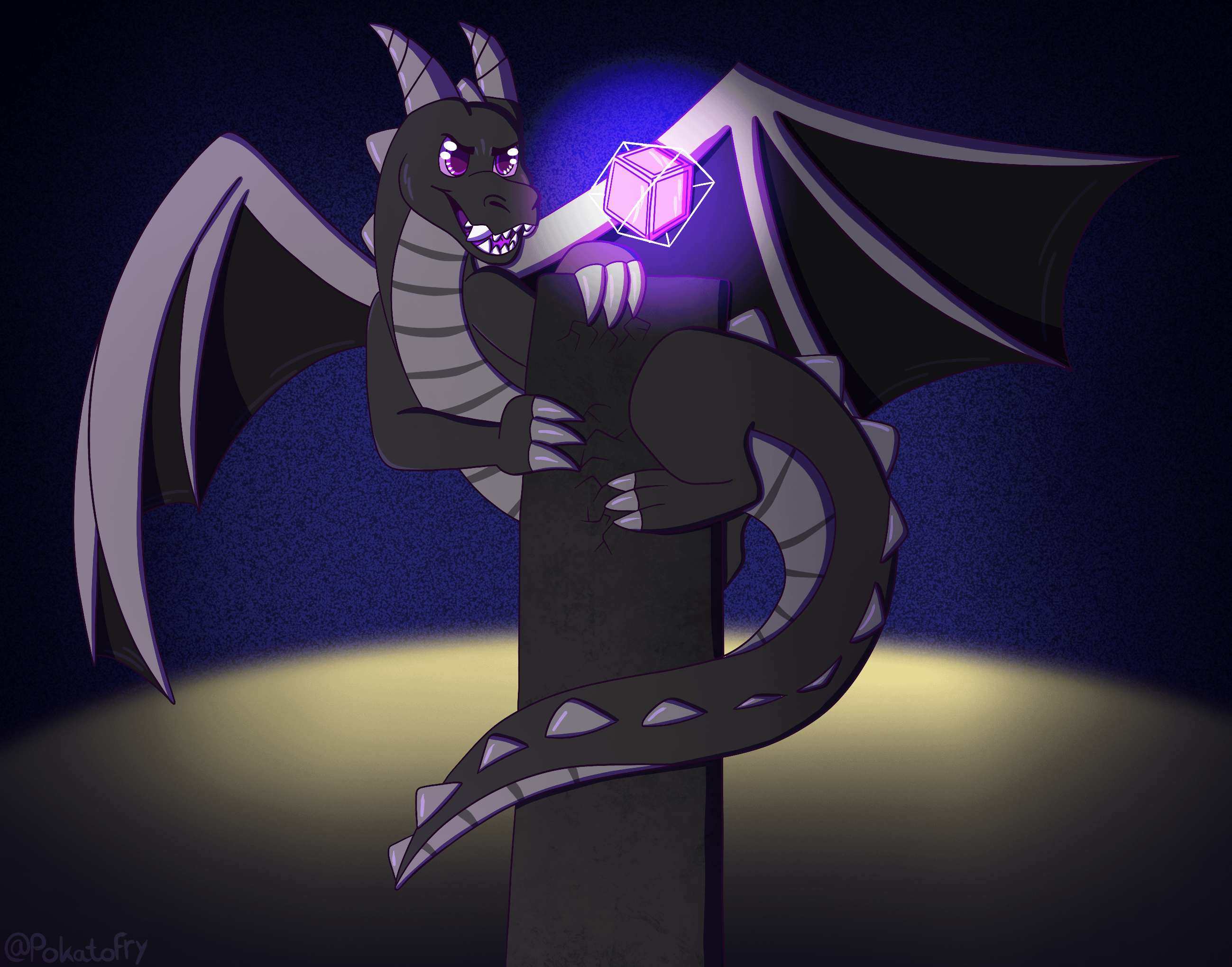 minecraft ender dragon drawing