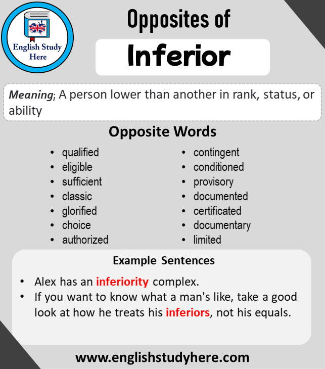 antonym inferior