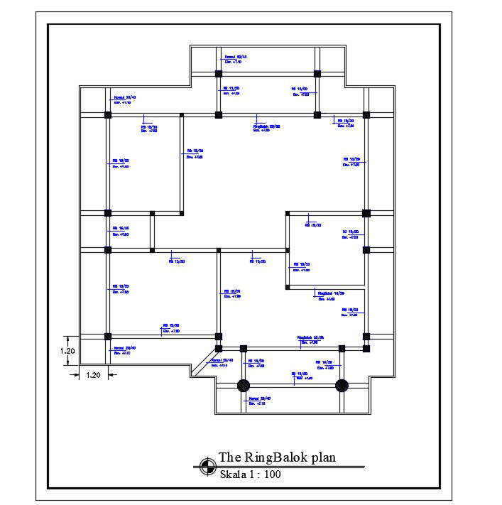 house column layout plan