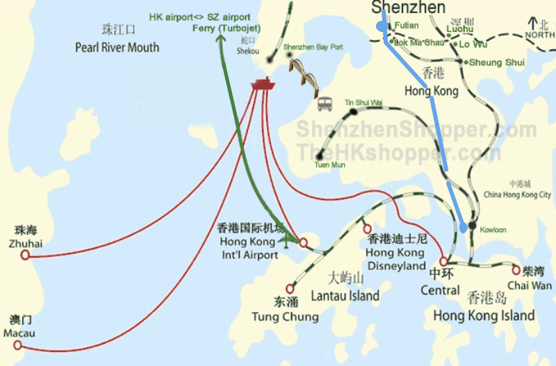 hong kong airport to shenzhen ferry schedule