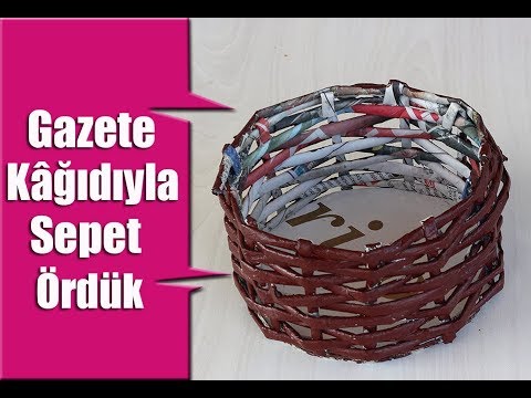 gazete kagıdından sepet yapmak