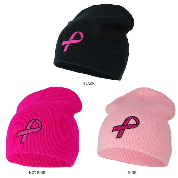 breast cancer beanie