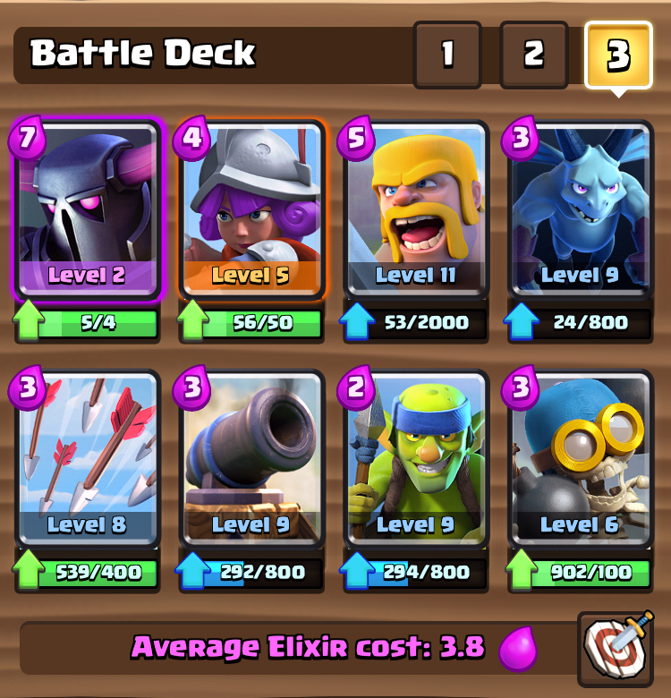 clash royale arena 4 best deck