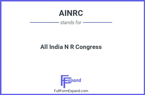 ainrc party full form