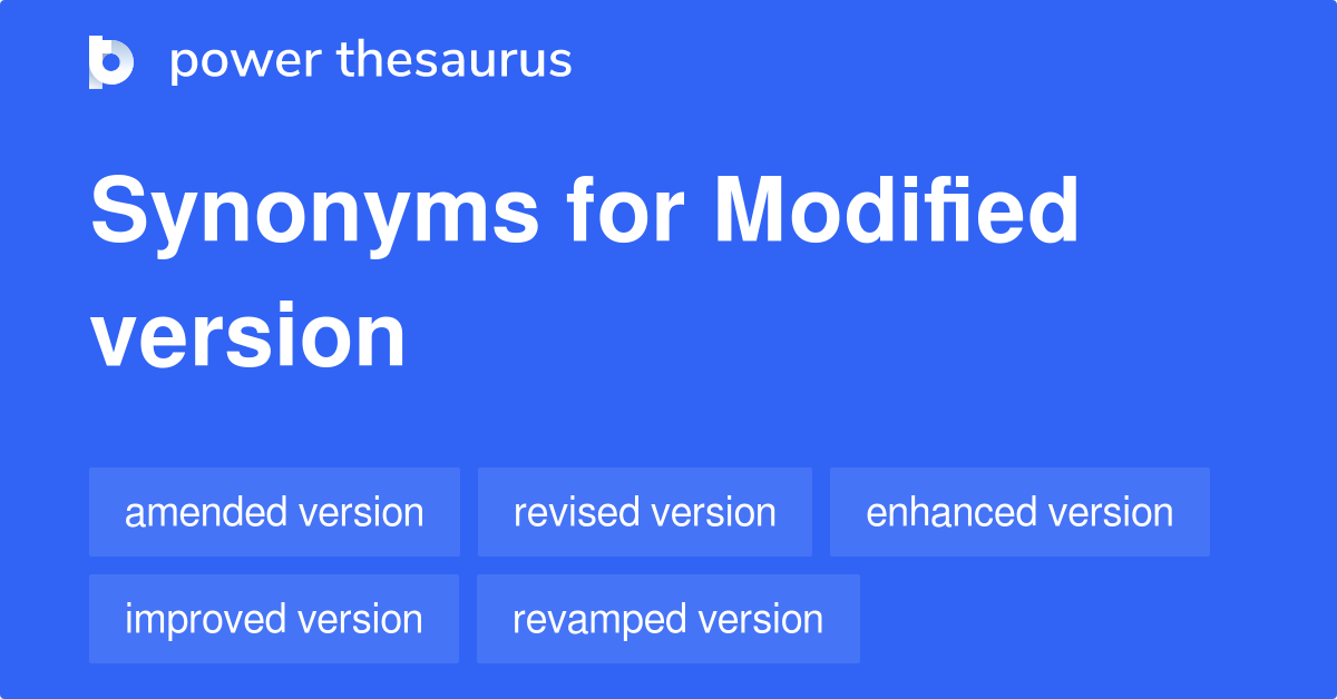 synonyms modification