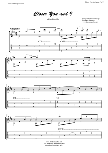 closer you and i fingerstyle tabs