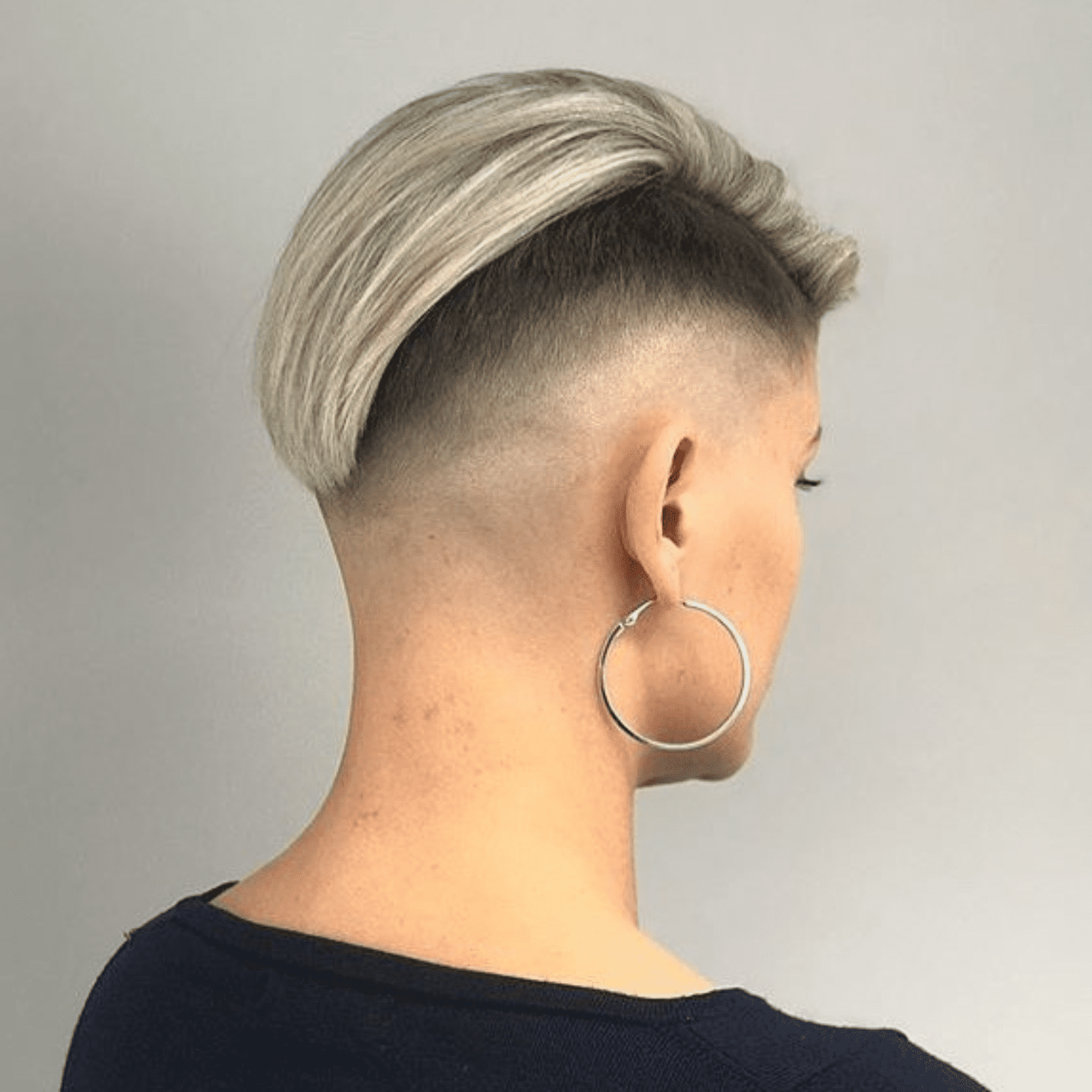 undercut hairstyle back view