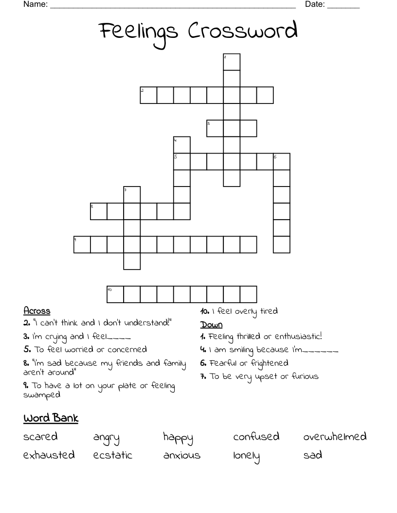 worried crossword clue