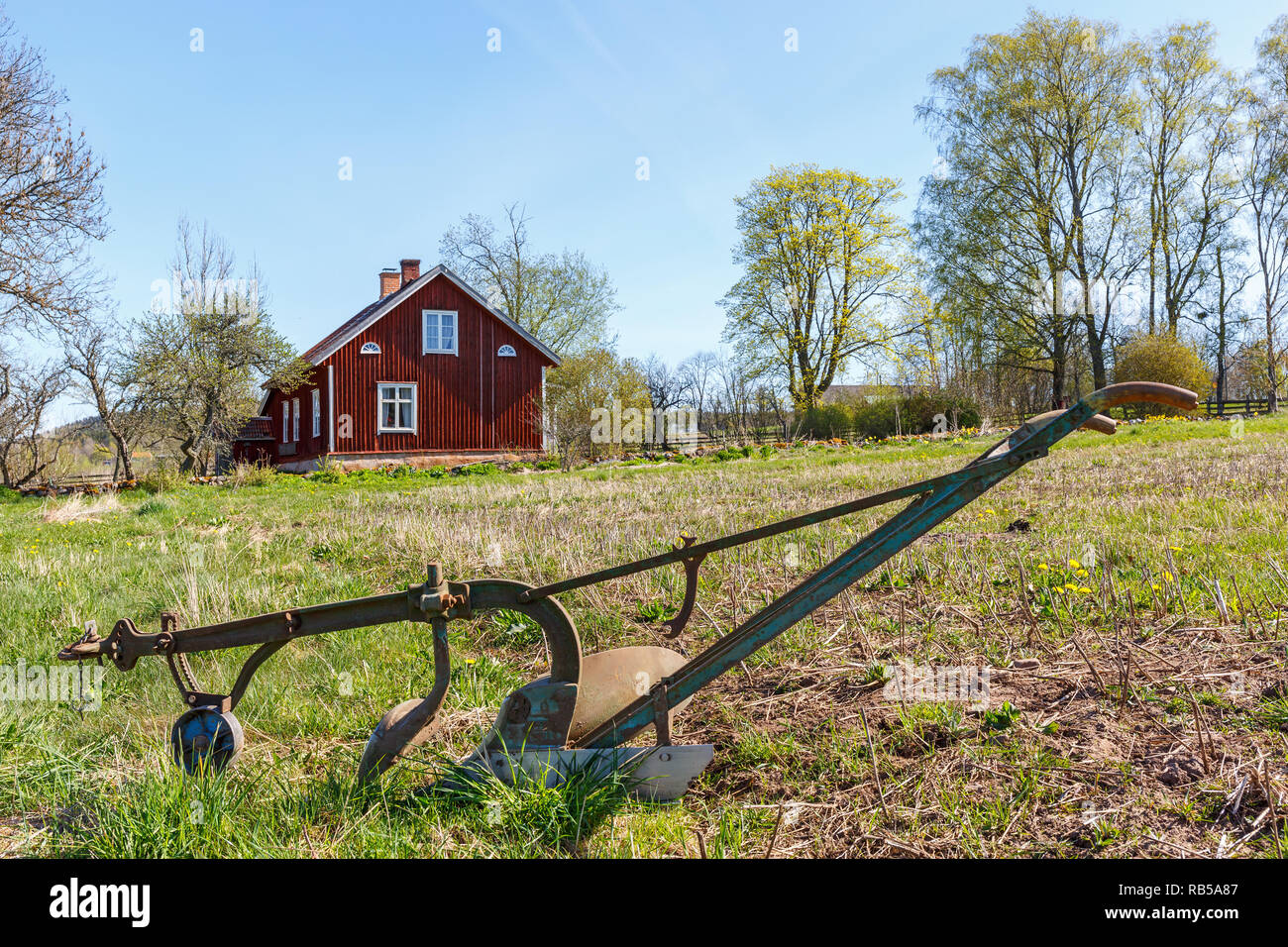 vintage horse drawn plow