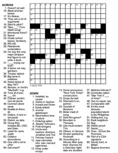 printable crossword puzzles nyt