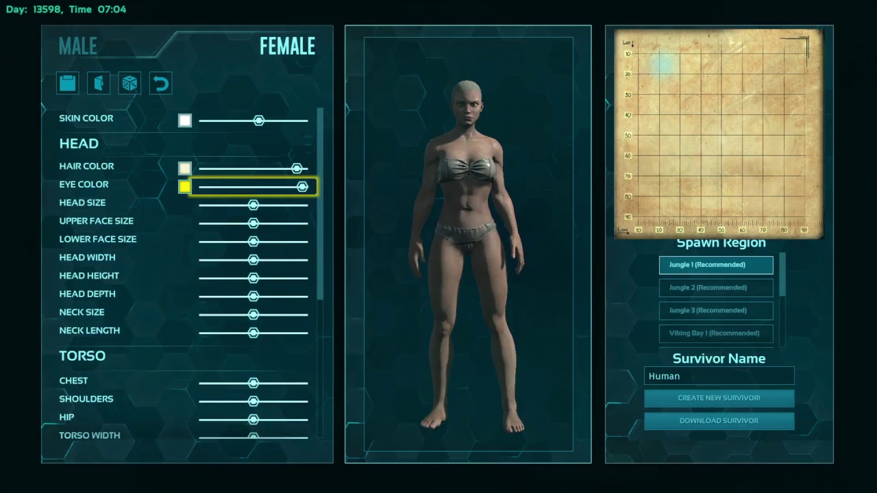 ark survival evolved female character creation