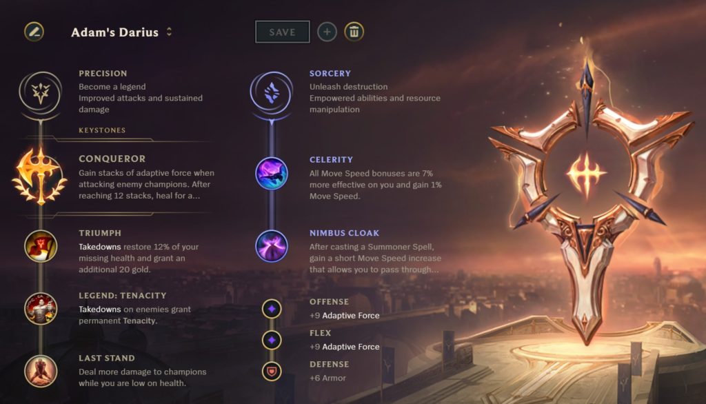 darius runes