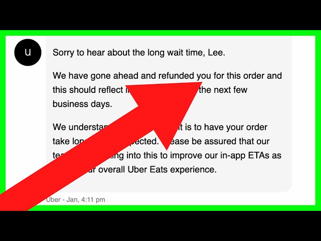 uber eats refund method 2023