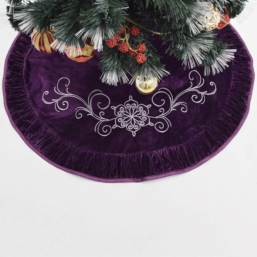 purple velvet tree skirt