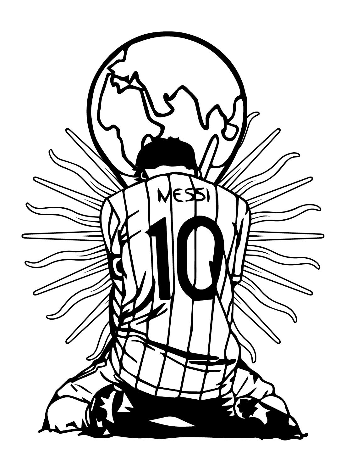 messi coloring page