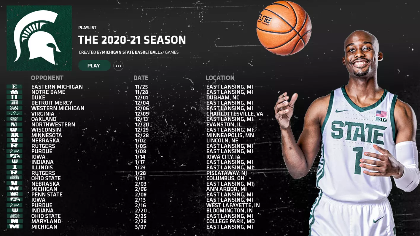 michigan state basketball schedule preseason