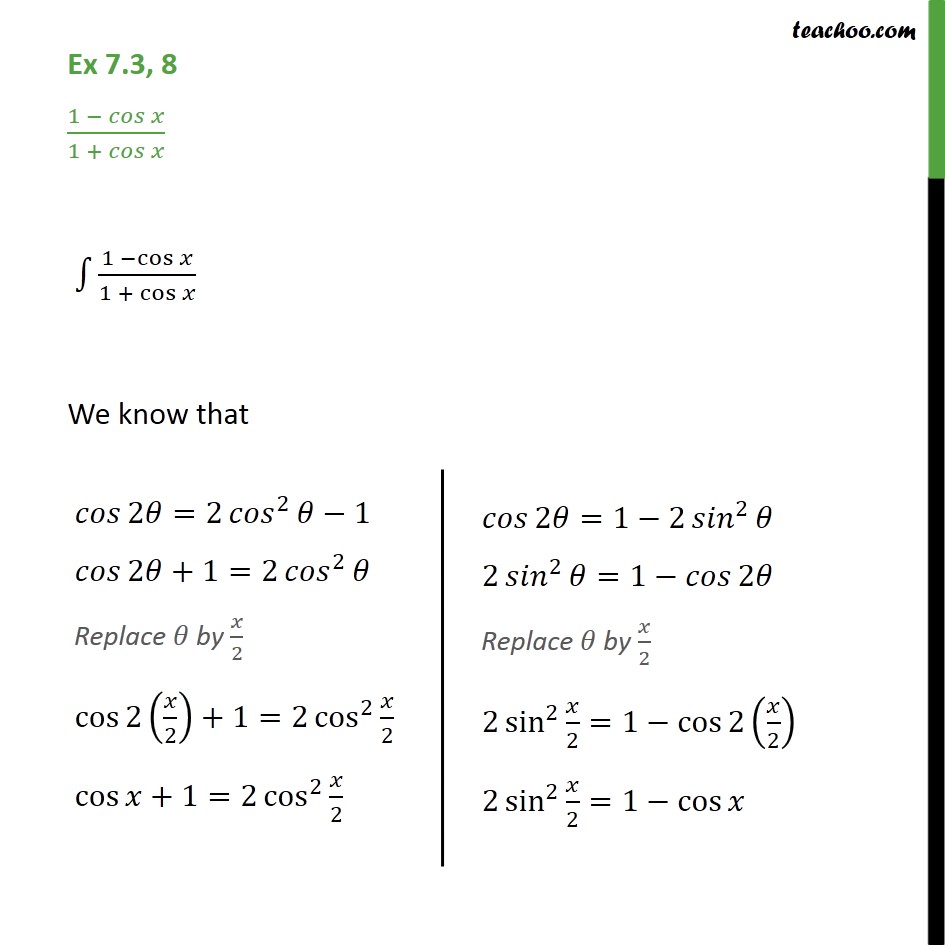 1 cos x integral