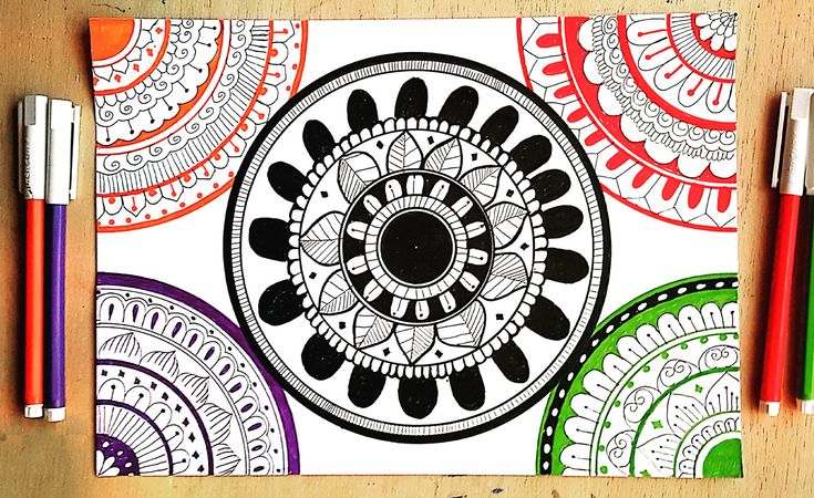 easy mandala art painting