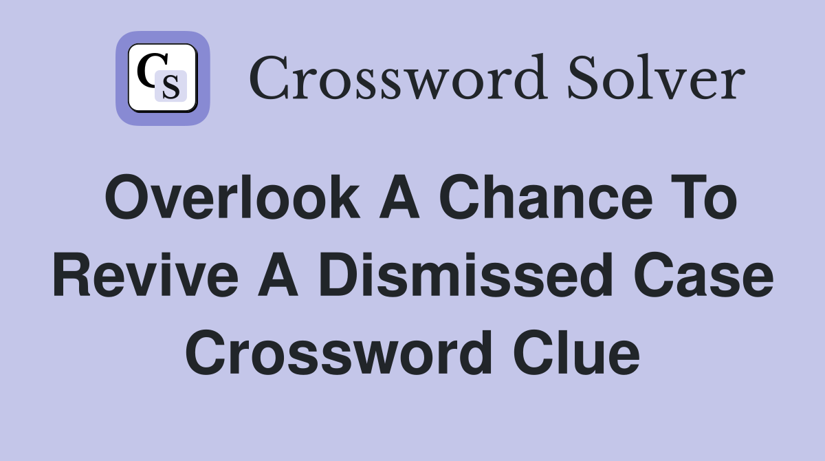 overlook crossword clue
