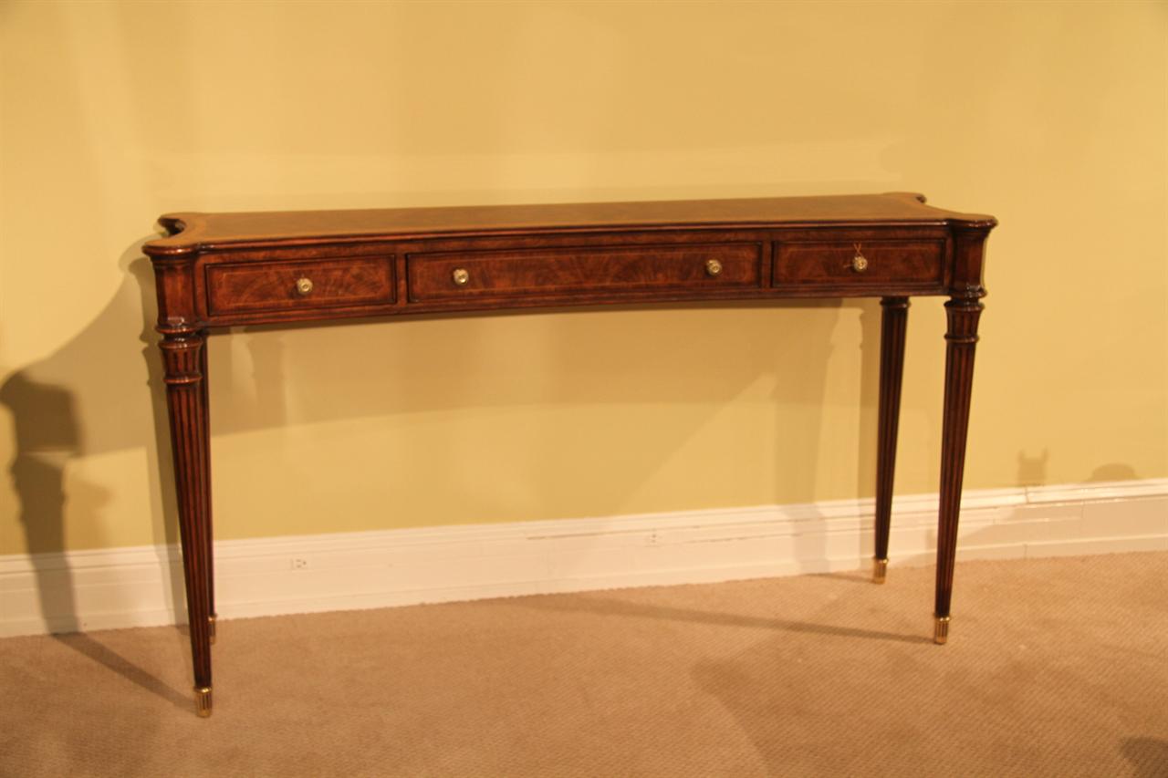 narrow antique console table