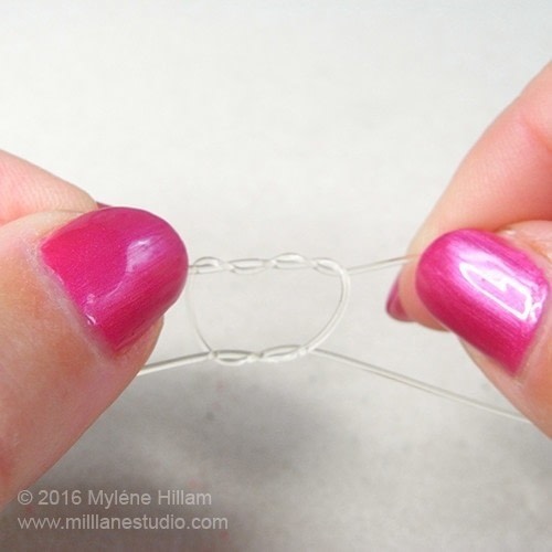 how to tie a clear string bracelet