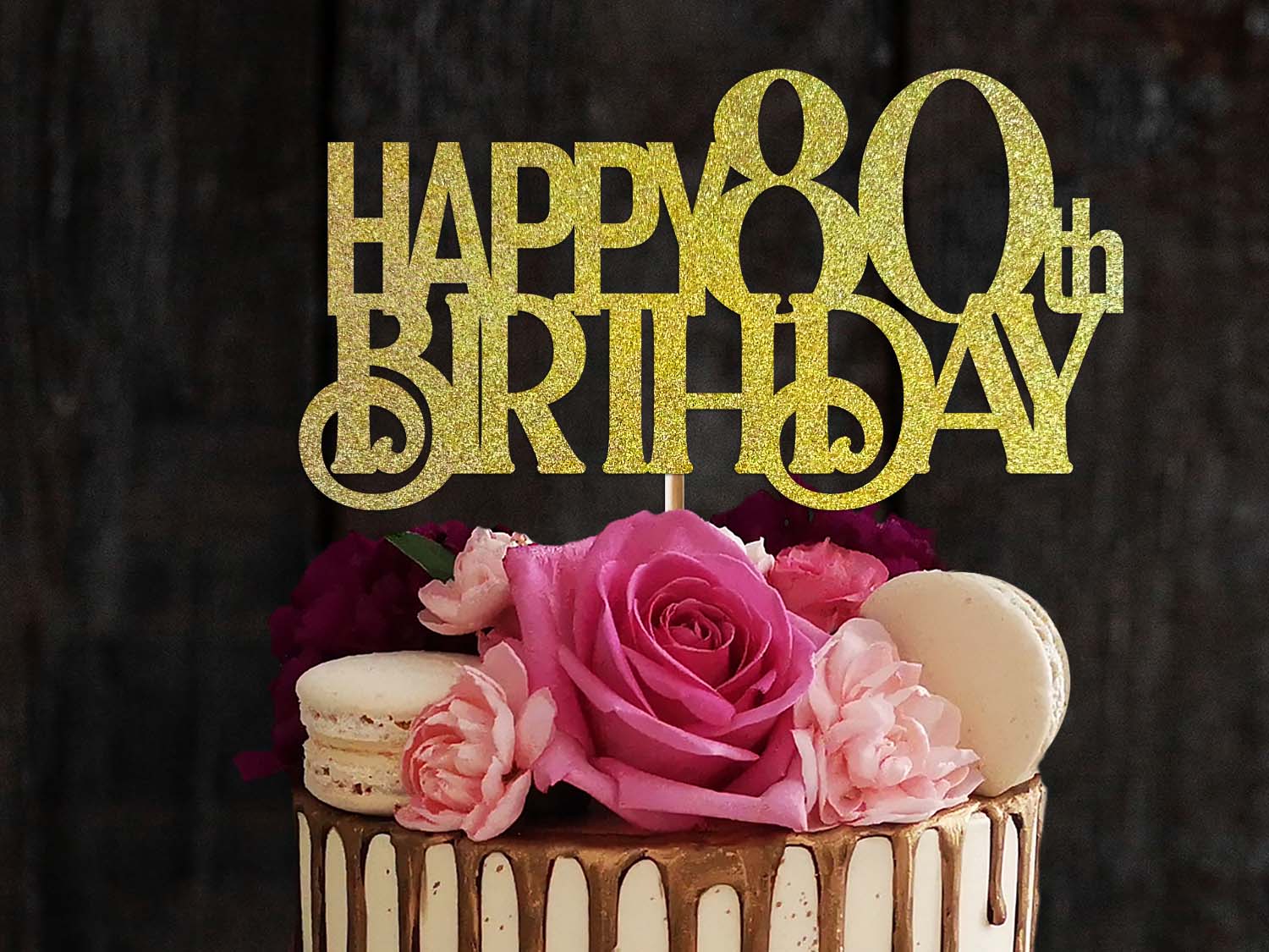cake decorations 80th birthday