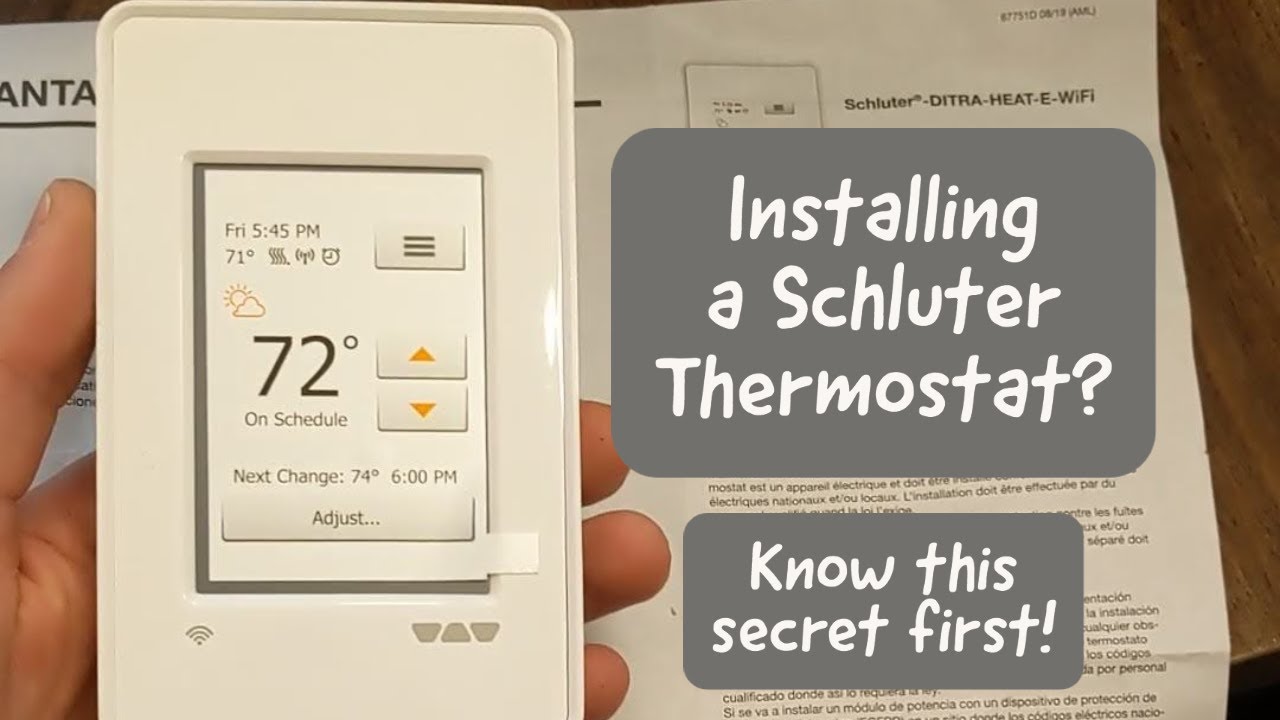 schluter thermostat wiring