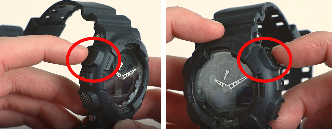 how to set the time on a gshock