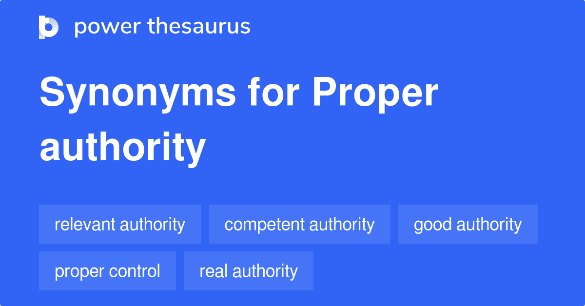 authority thesaurus