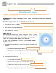 isotopes gizmo answer key