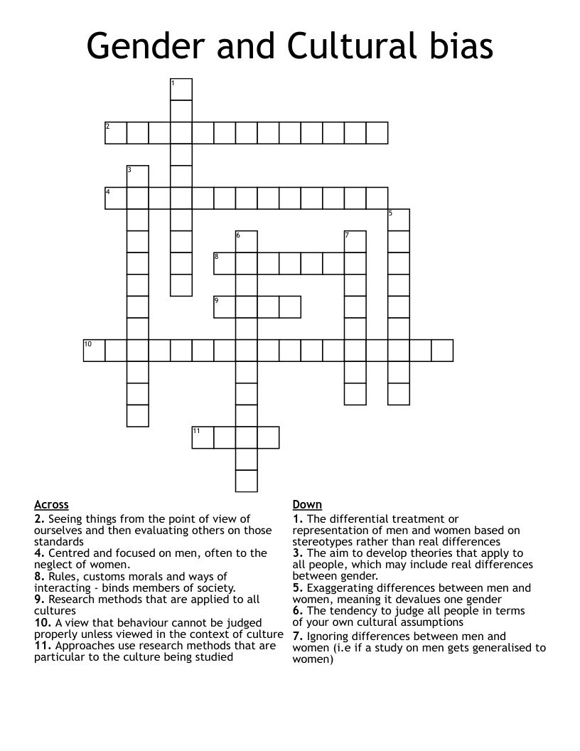 crossword clue bias