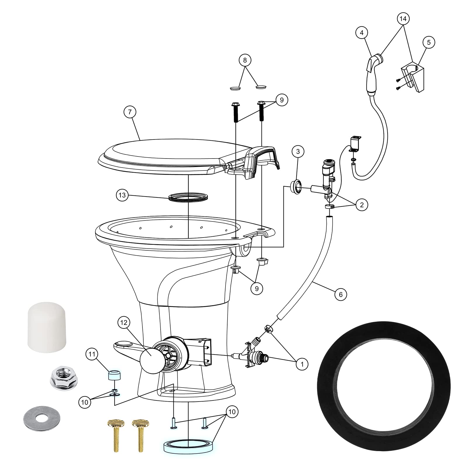 dometic 310 toilet parts