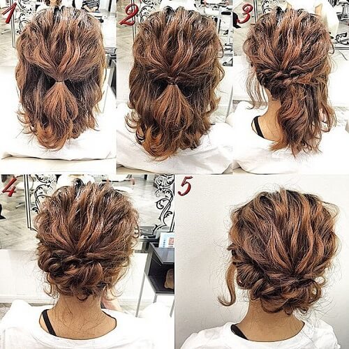 easy medium length hair updos