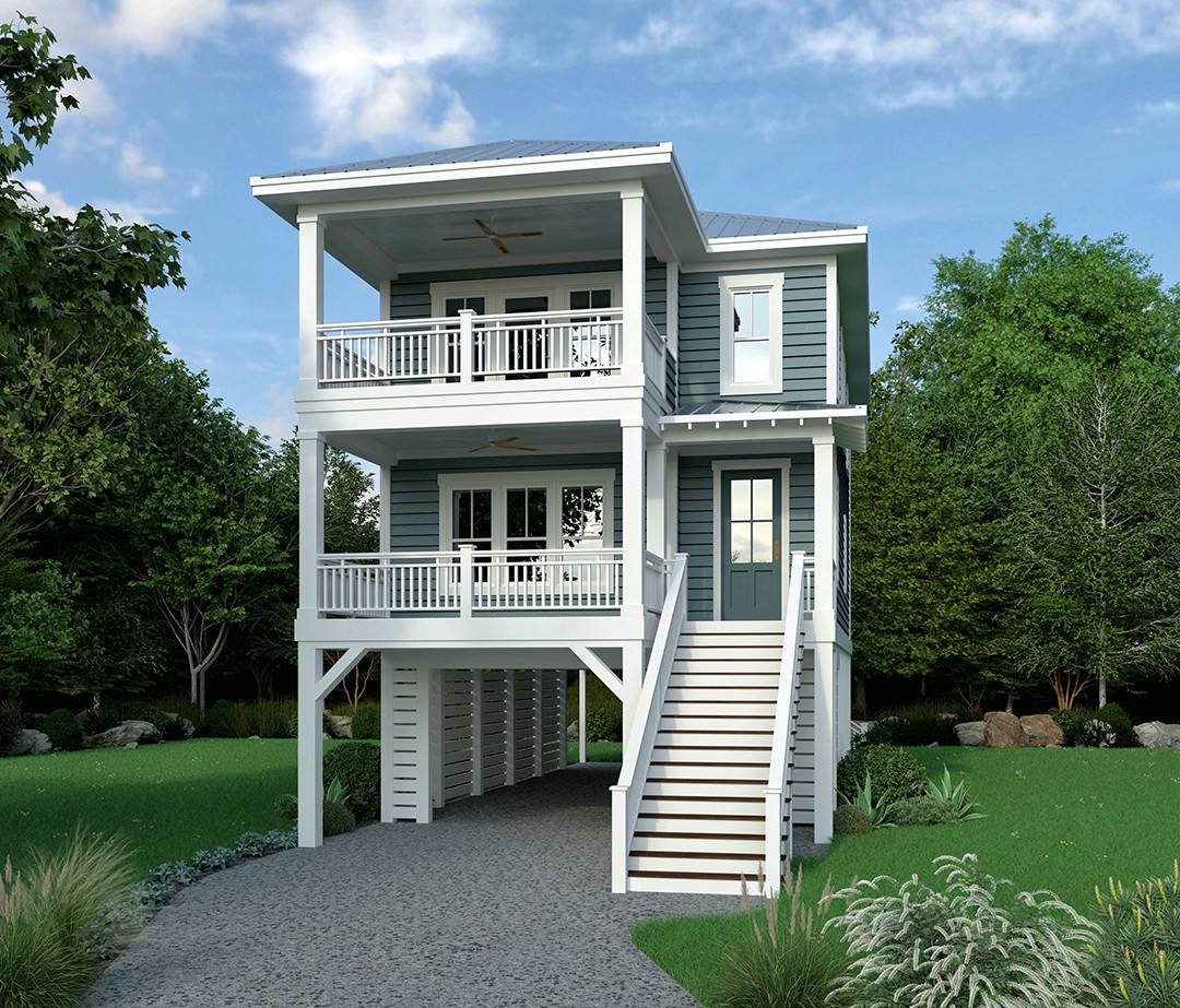 raised beach house plans