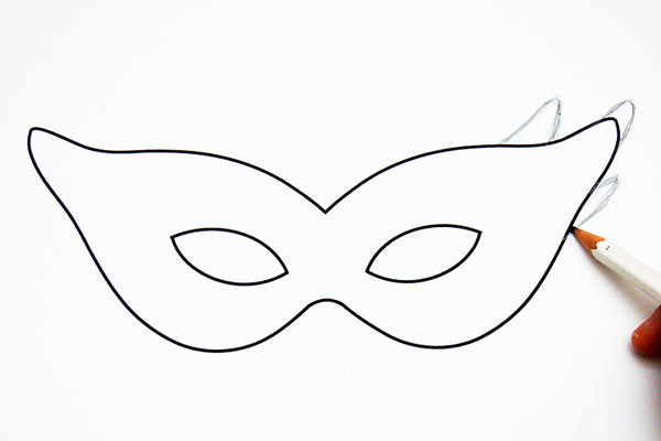 how to draw a masquerade mask